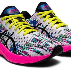 Asics Women's Sneakers - Multicolor with Pink and Yellow. Practically brand new.